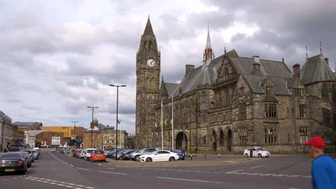 Rochdale Town Hall Stock Footage 140985864