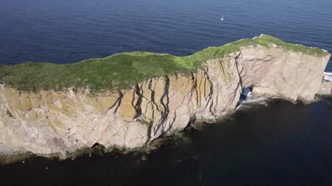 "Rocher Percé's in Quebec Canada - 4k Drone video Stock Footage 314525154