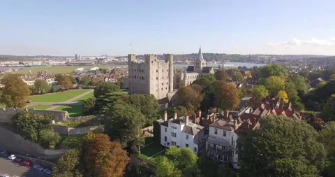 Rochester Castle  Stock Footage 232502269