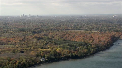 Rochester From Shoreline Stock Footage 65425095