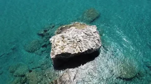 Rock in Adriatic sea 動画素材 281144112