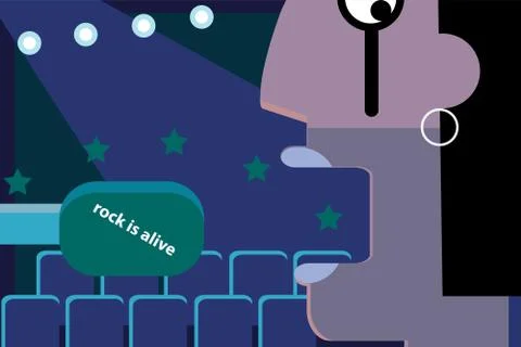 Rock is alive Stock Illustration