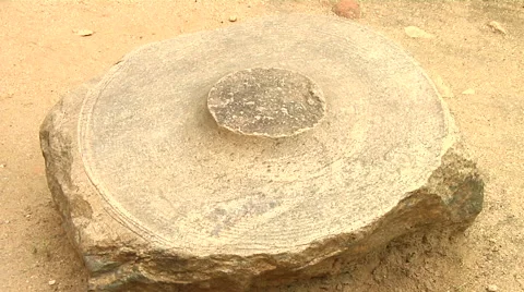 Rock of an Ancient Archaeological Site Stock Footage 41382463