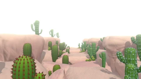 Rock and Cactus Stock Footage 330340229