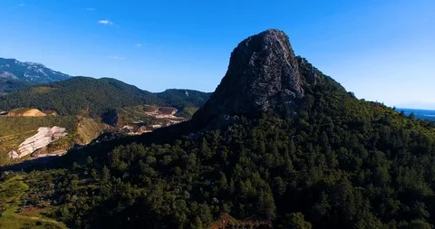 Rock and Forest Landscape Stock Footage 130079957