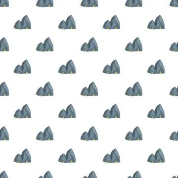 Rock and grass hill pattern on white background 스톡 일러스트