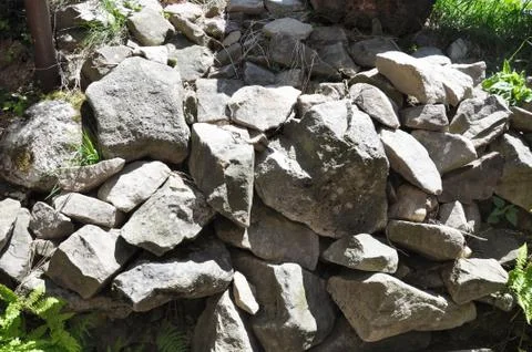 Rock and greenery Foto stock