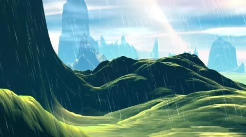 Rock and rain Vídeos de archivo 68079941