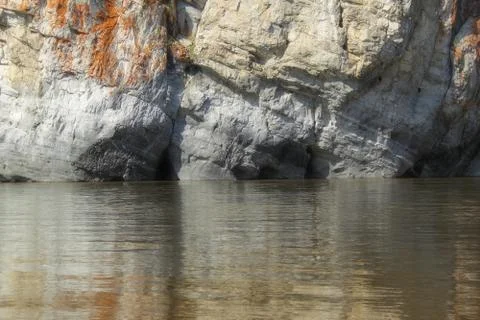 Rock and river Stock Photos