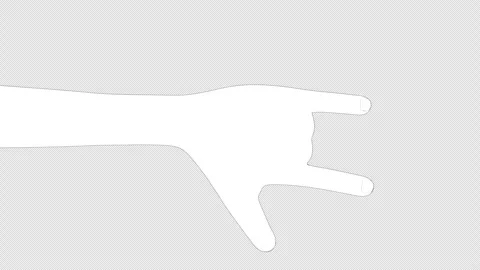 Rock and Roll 3D Hands Animation on Alpha Channel, Loop 库存影片 285202799