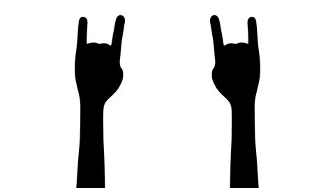 Rock and Roll 3D Hands Animation, Loop 库存影片 291821088