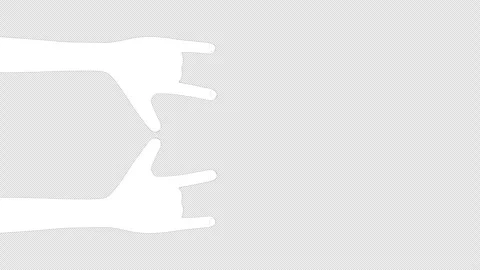 Rock and Roll 3D Hands Animation on Alpha Channel, Loop 스톡 동영상 295908855