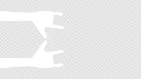 Rock and Roll 3D Hands Animation on Alpha Channel, Loop 库存影片 299334655