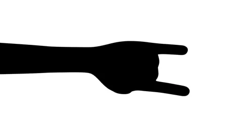 Rock and Roll 3D Hands Animation on Alpha Channel, Loop 库存影片 300938138