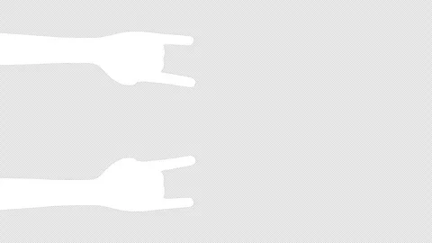 Rock and Roll 3D Hands Animation on Alpha Channel, Loop 库存影片 303457945