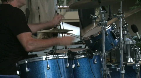 Rock and Roll Drummer (3 of 11) Stock-Footage 831008