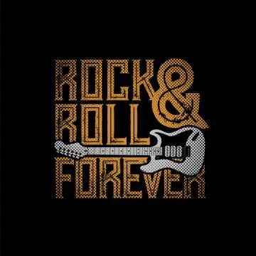 Rock and Roll Forever Stock Illustration