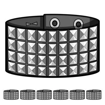 Rock and roll style studded bracelet accessory Stock Illustration