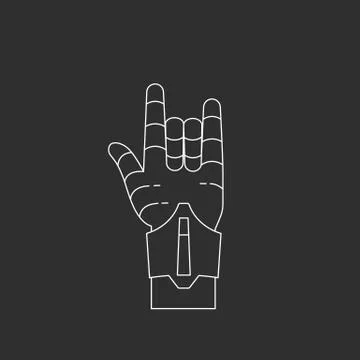 Rock and roll vector icon. Stock Illustration