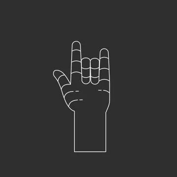Rock and roll vector icon. Stock Illustration