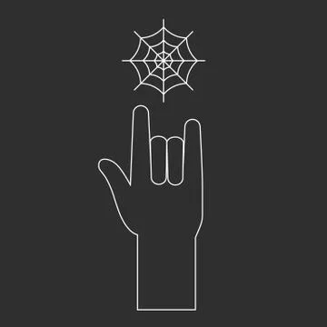 Rock and roll vector icon. Stock Illustration