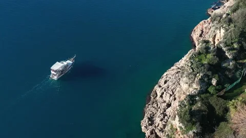 Rock and ship Stock Footage 156732572