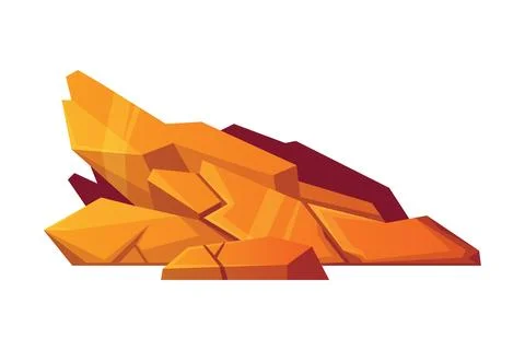 Rock and Stone Boulder Stack as Desert Landscape Element Vector Illustration 스톡 일러스트