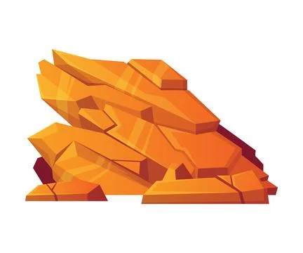 Rock and Stone Boulder Stack as Desert Landscape Element Vector Illustration Stock Illustration