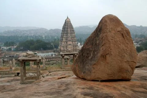 Rock and Temple Tower Stock Photos