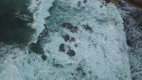 Rock and wave Stock Footage 136136245