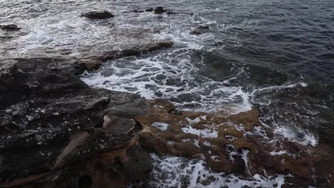 Rock and wave Stock Footage 307796314