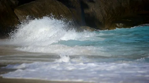 Rock and waves 10 Stock Footage 10803660
