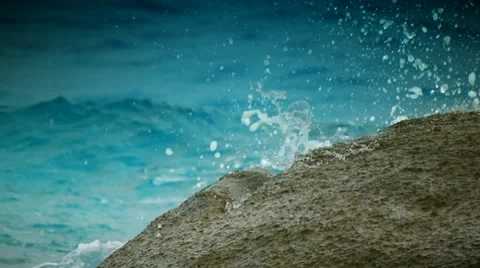 Rock and waves 3 Stock Footage 10803614