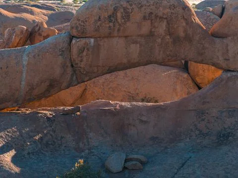 Rock arch formation in Spitzkoppe Namibia Stock Photos