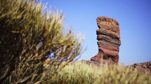 A rock on a background of blue sky Stock Footage 71401795