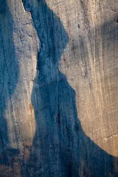 Rock background with shadow and lights Stock Photos