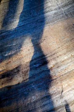 Rock background with shadow and lights Stock Photos