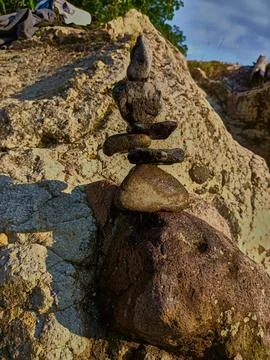 Rock Balancing Foto stock