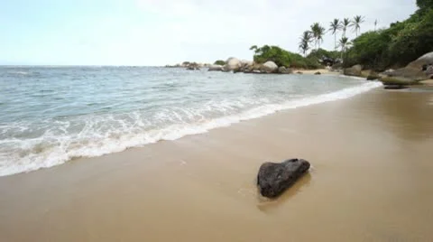 Rock on the beach Stock Footage 10572942