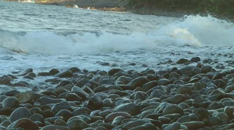 Rock beach Stock Footage 10735015