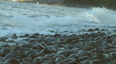 Rock beach Stock Footage 10738079