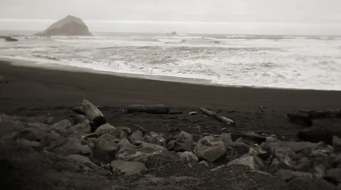 Rock Beach Stock Footage 60793780