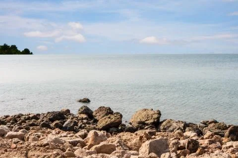 Rock on beach Stock Photos