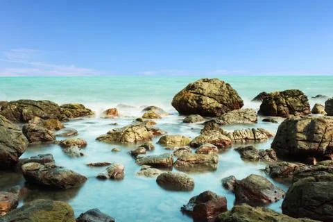 Rock beach Stock Photos