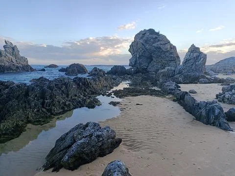 Rock beach Stock Photos