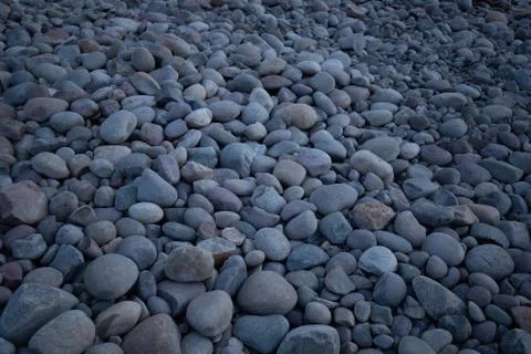 Rock bed pebbles pattern on beach Stock-Fotos