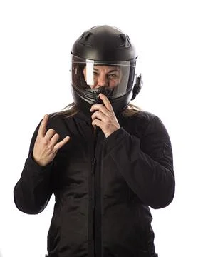 Rock on biker Stock Photos