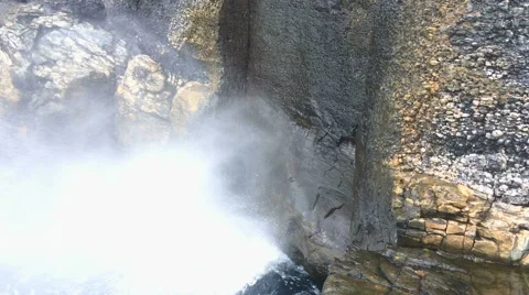 A rock with a blowhole 動画素材 56875135
