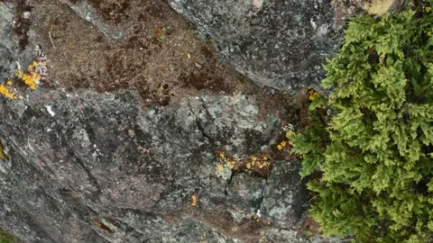 Rock Bluffs at Mt. Eire on Fidalgo Island in Skagit County, Washington State Stock Footage 140618053