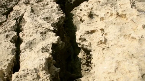 Rock breaking on the sea background Stock Footage 72634553